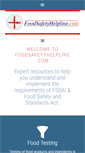 Mobile Screenshot of foodsafetyhelpline.com