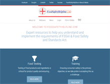 Tablet Screenshot of foodsafetyhelpline.com